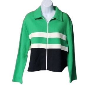 St John Green and Black Women's Track Jacket
